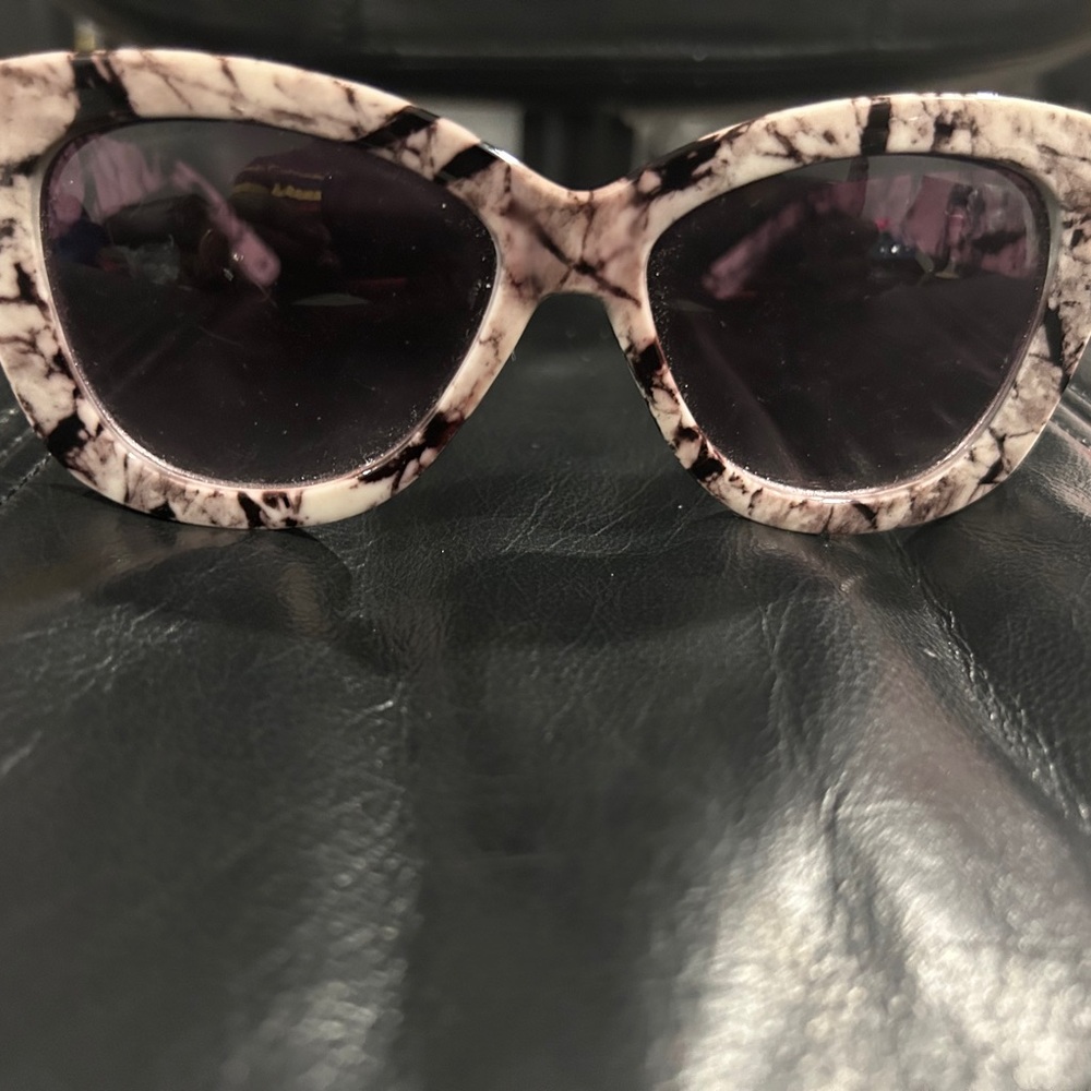 Marble Pattern Oversized Sunglasses - image 1
